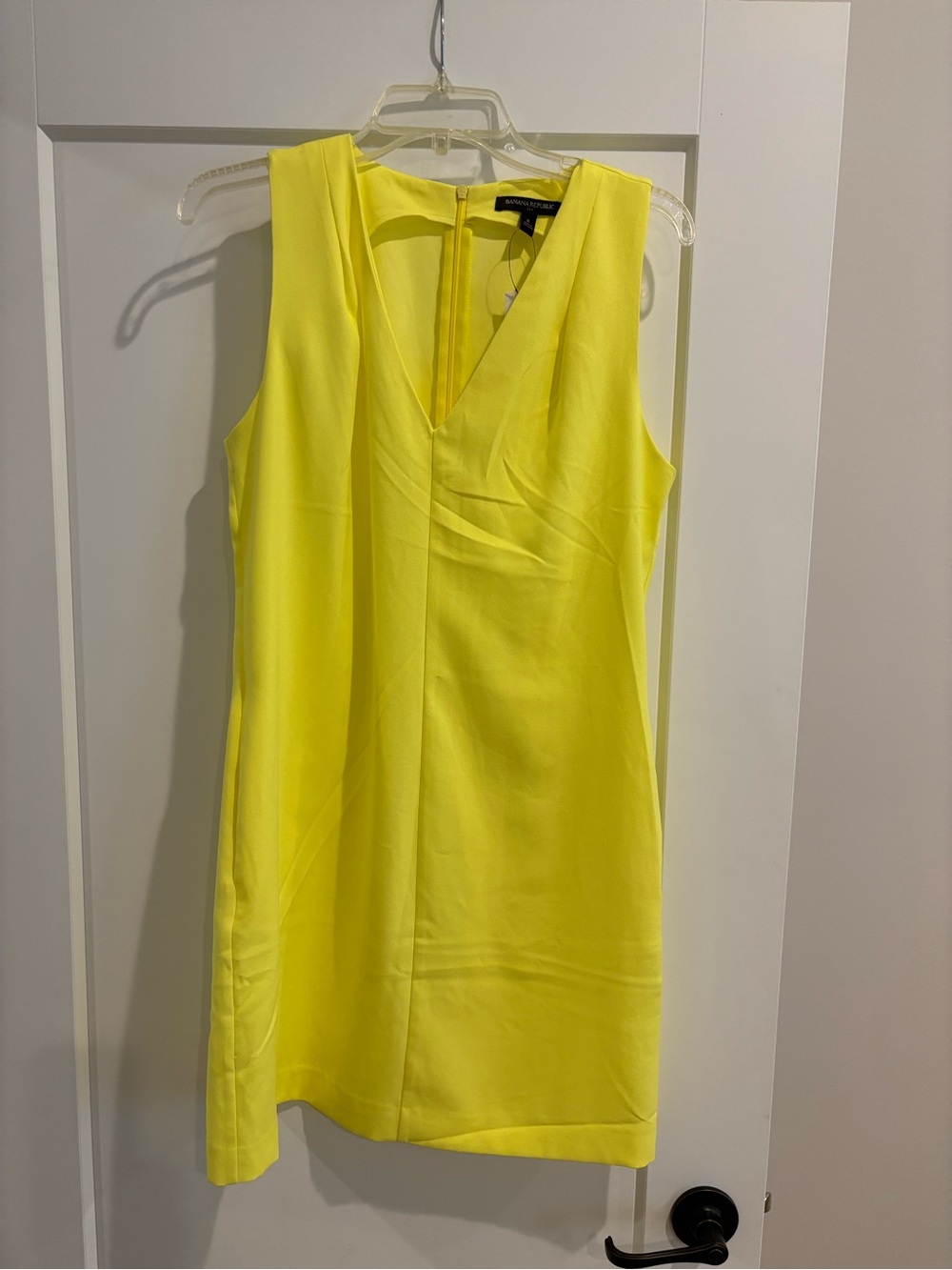 Banana Republic Yellow Sleeveless V-Neck Mini Dress